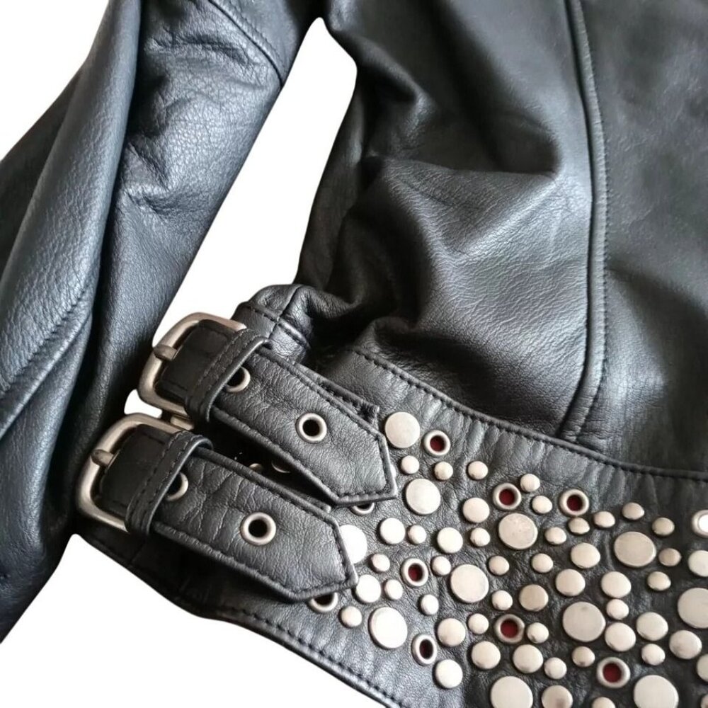 Harley-Davidson Women’s Roxy Bling Black Leather Jacket - Picture 10 of 15